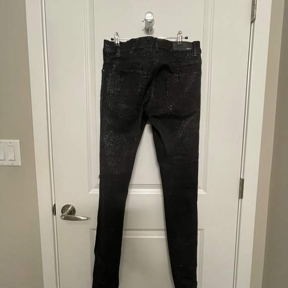 AMIRI Jeans Amiri Mens Black Glitter Ripped Jeans 3 Poshmark